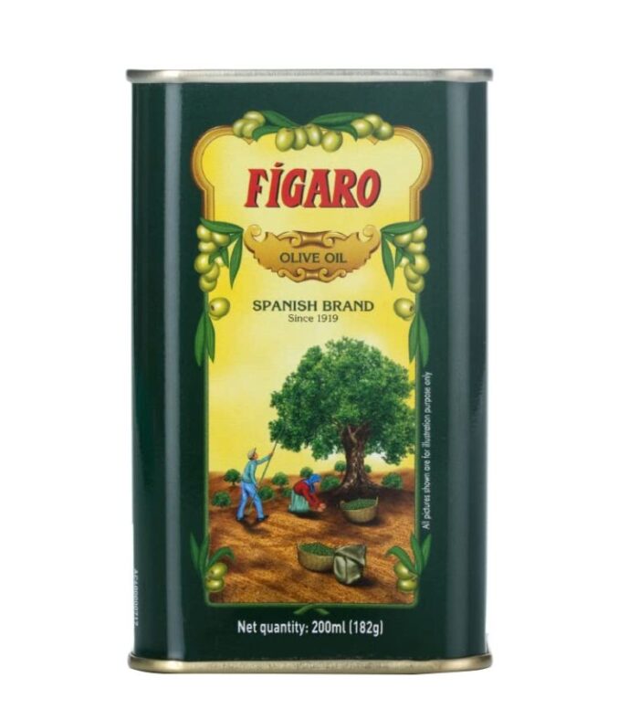 Figaro Olive Oil- Multipurpose Pure Olive Oil- Imported from Spain- 200ml Tin - Image 1