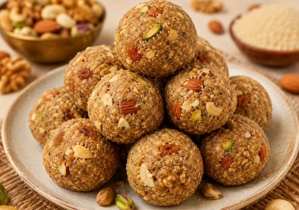 Dry Fruit Panjiri Laddu